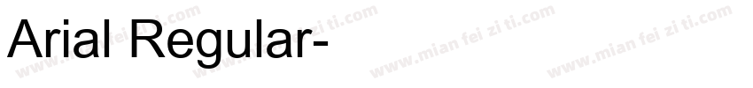 Arial Regular字体字体转换